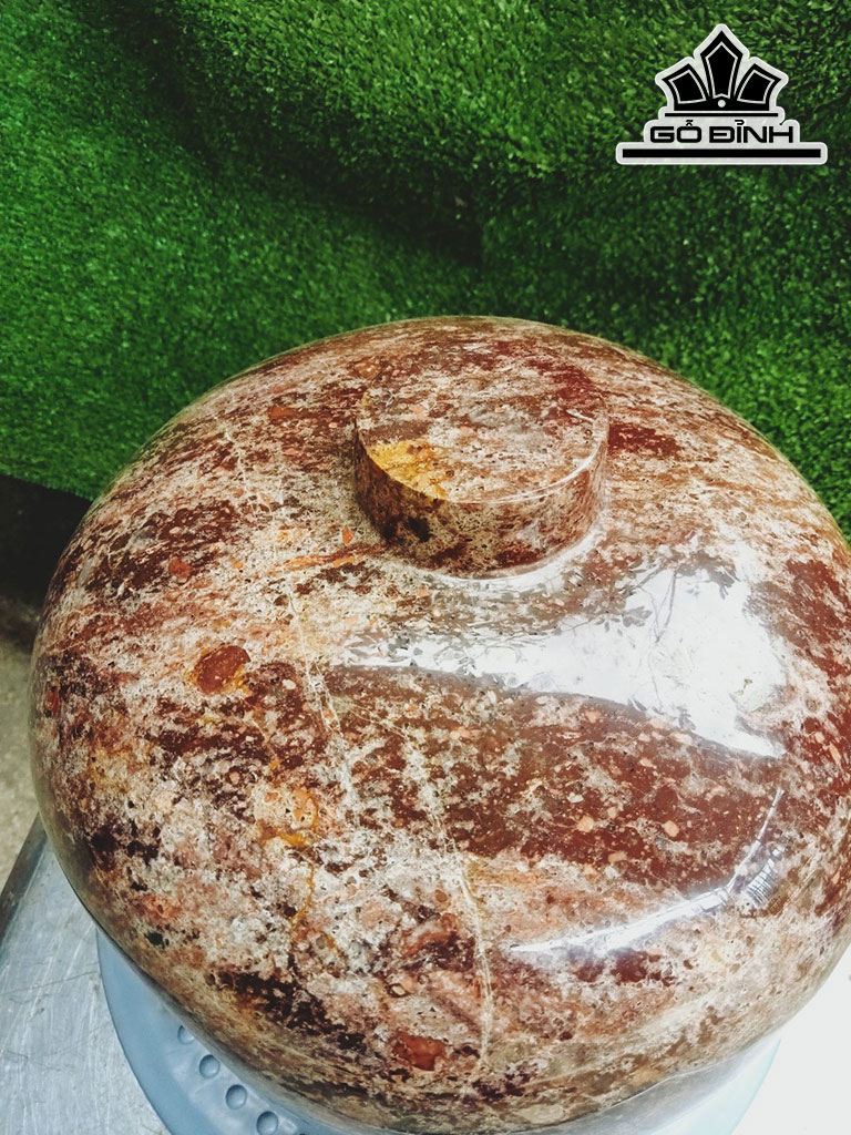 Tác Phẩm Chum Phú Quý Đá Canxedon Cao 19 Đường Kính 21 (cm) 12,2kg