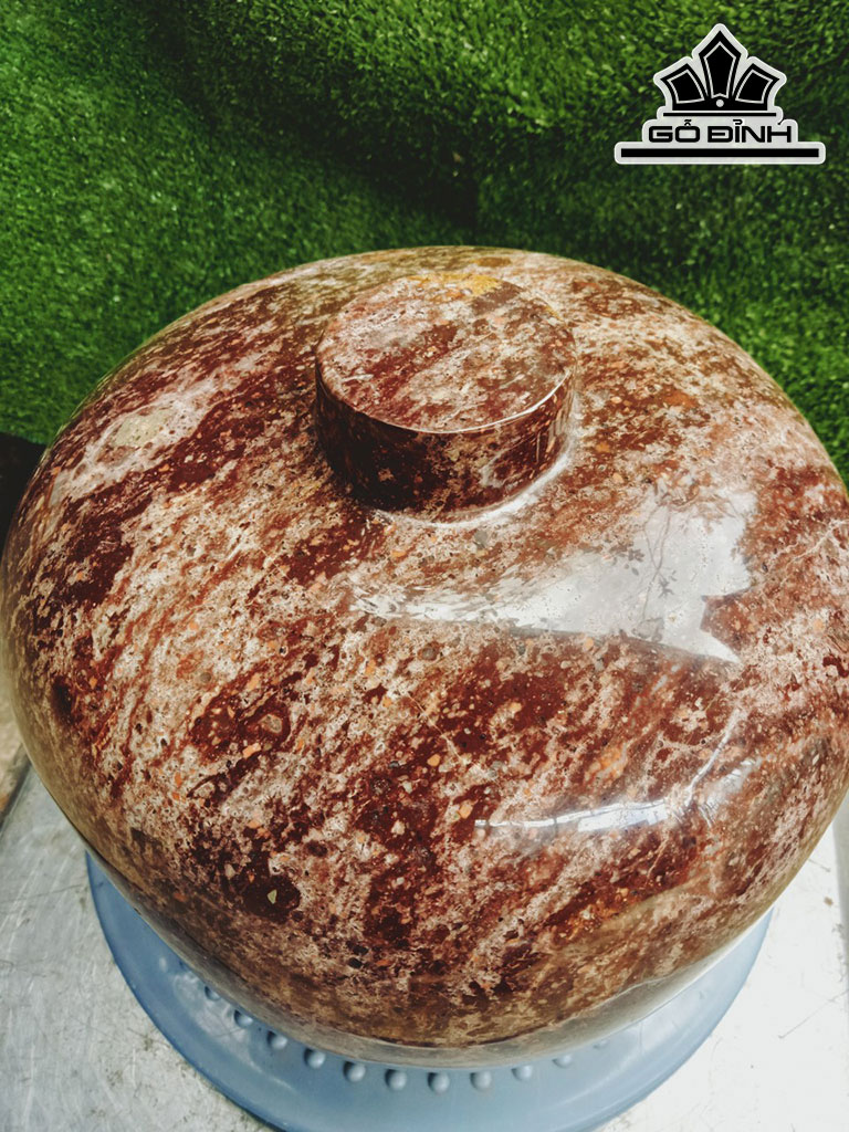 Tác Phẩm Chum Phú Quý Đá Canxedon Cao 19 Đường Kính 21 (cm) 12,2kg