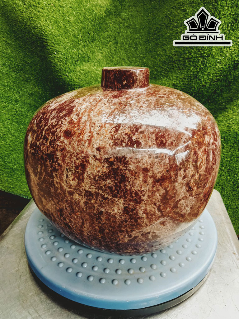 Tác Phẩm Chum Phú Quý Đá Canxedon Cao 19 Đường Kính 21 (cm) 12,2kg