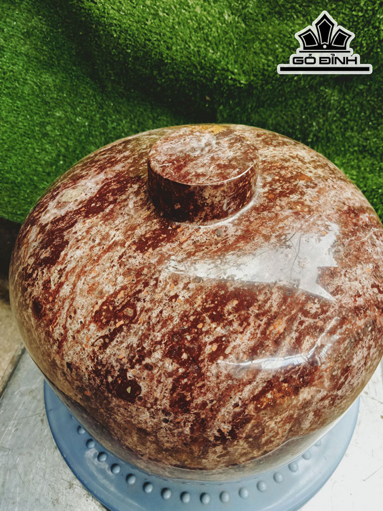 Tác Phẩm Chum Phú Quý Đá Canxedon Cao 19 Đường Kính 21 (cm) 12,2kg