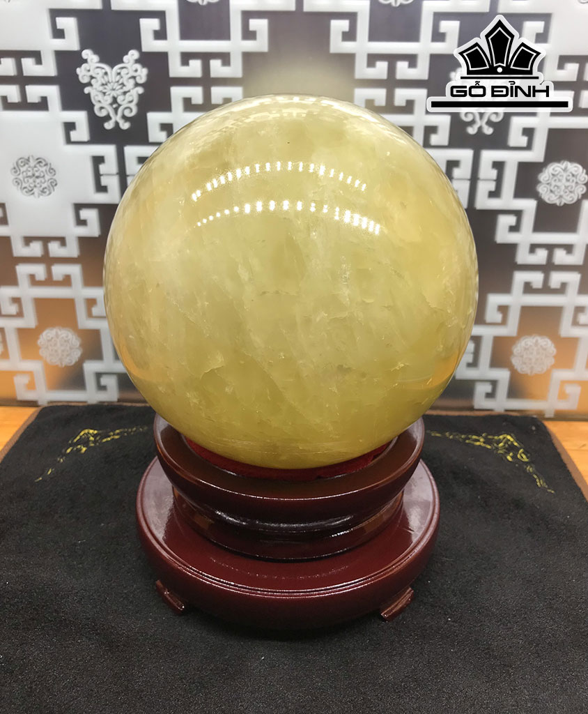 Bi Cầu Sao Đá Thạch Anh Vàng Đường Kính Hạt 17 (cm) 7,3kg