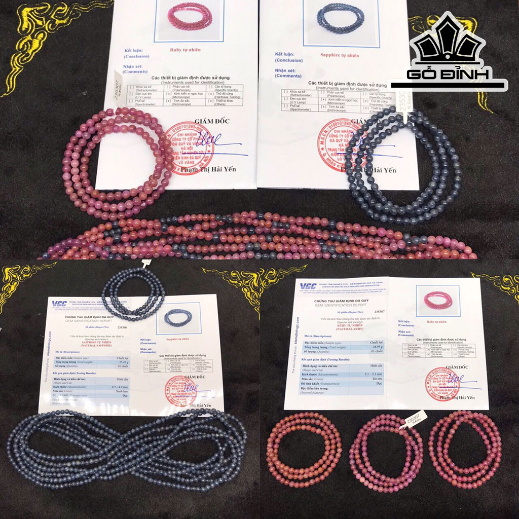 Chuỗi Đá Sapphire Đường Kính Hạt 6,3 (mm) 41g