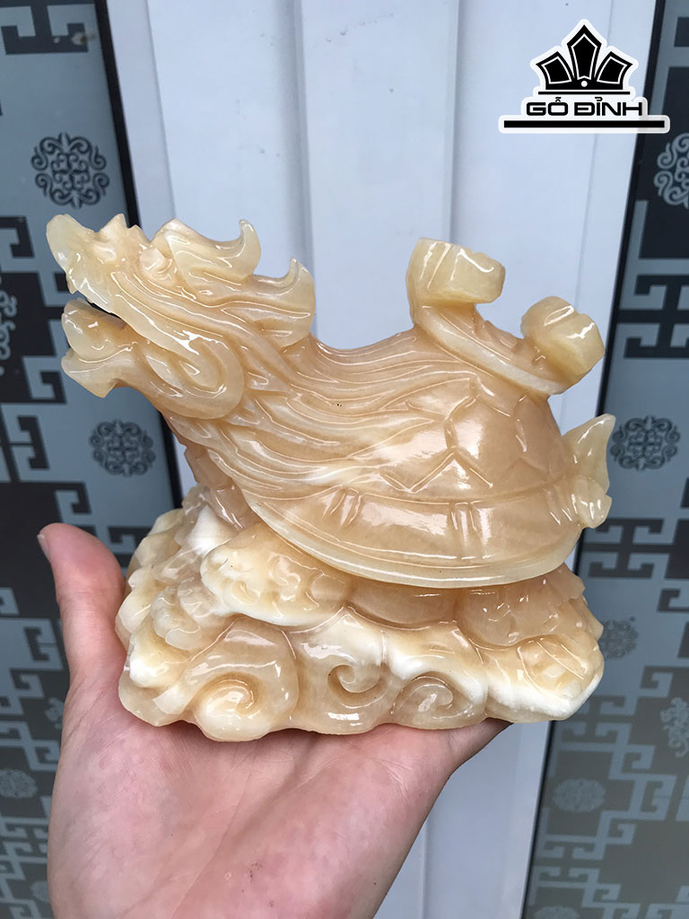Long Quy Như Ý Đá Ngọc Hoàng Long Cao 15 Ngang 11,3  Sâu 10,5 (cm) 1,6kg