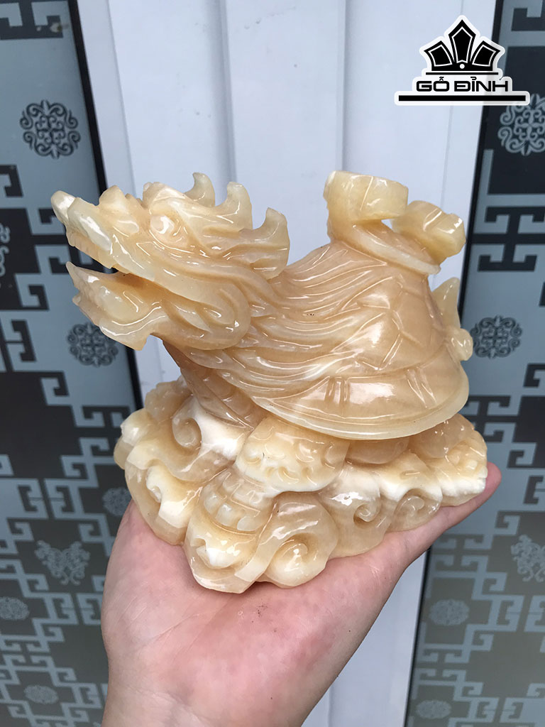 Long Quy Như Ý Đá Ngọc Hoàng Long Cao 15 Ngang 11,3  Sâu 10,5 (cm) 1,6kg