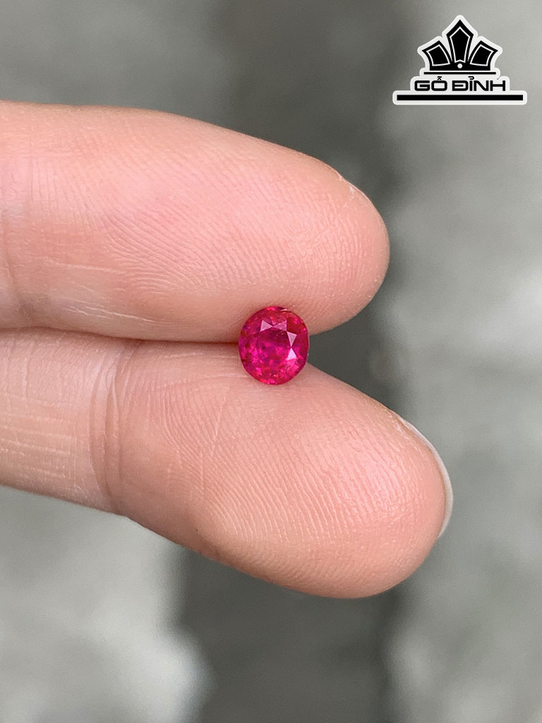 Viên Đá Ruby Cao 4,6 Ngang 4,1 Sâu 3 (mm) 0,51cts