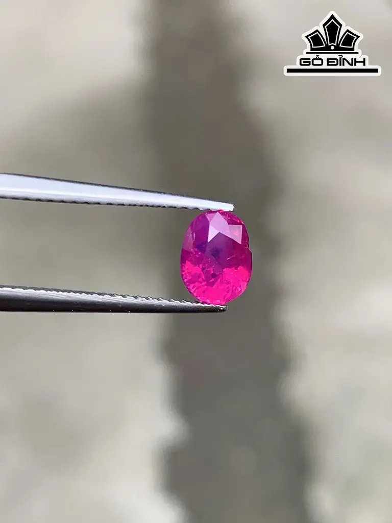 Viên Đá Ruby Cao 7 Ngang 5,4 Sâu 4,2 (mm) 1,18cts