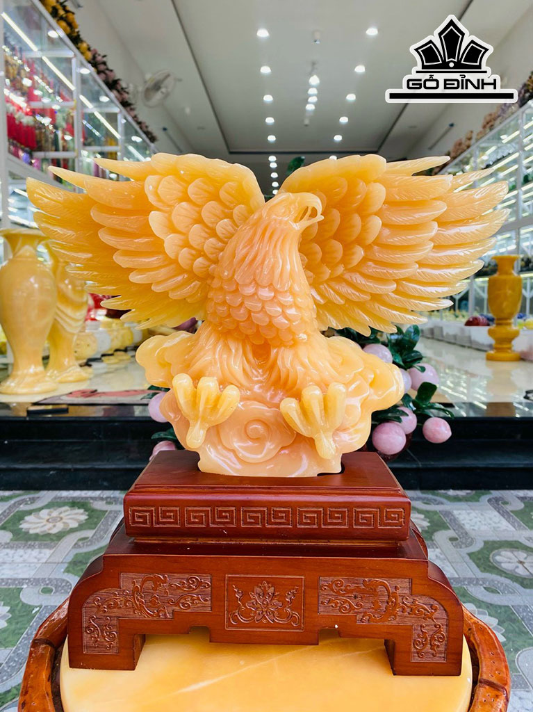 Tác Phẩm Đại Bàng Đá Ngọc Hoàng Long Cao 35 Ngang 37 (cm) 5,5kg