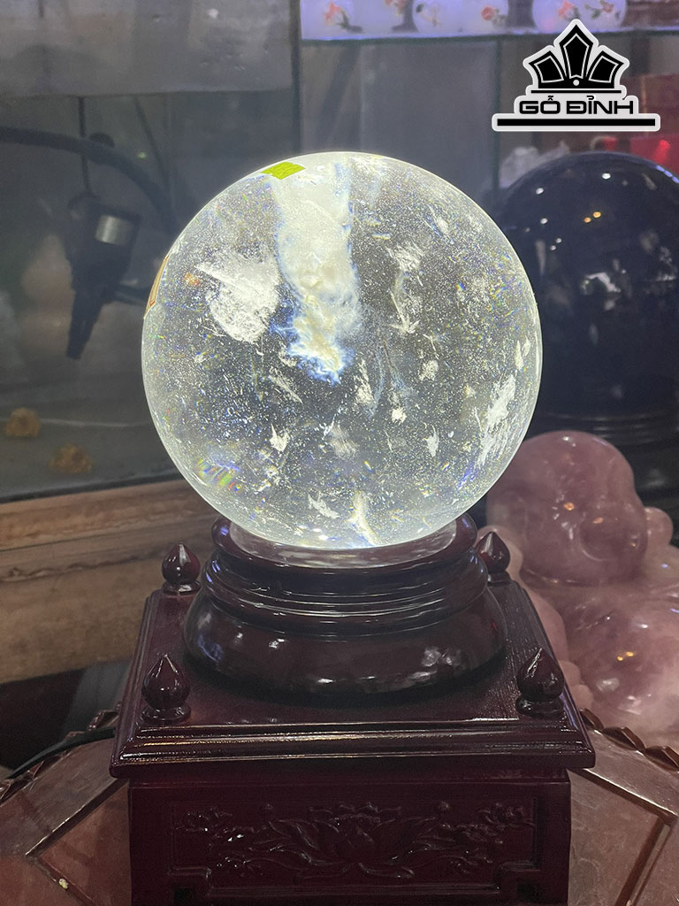 Bi Cầu Thủy Tinh Trắng Đường Kính Hạt 16 (cm) 5,56kg