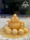 Bộ Ấm Chén Chạm Rồng Đá Ngọc Hoàng Long