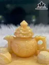 Bộ Ấm Chén Chạm Rồng Đá Ngọc Hoàng Long
