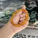 Vòng Tay Đá Hổ Phách Hoa Đường Kính Hạt 8,5 (mm)
