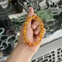Vòng Tay Đá Hổ Phách Hoa Đường Kính Hạt 8,5 (mm)
