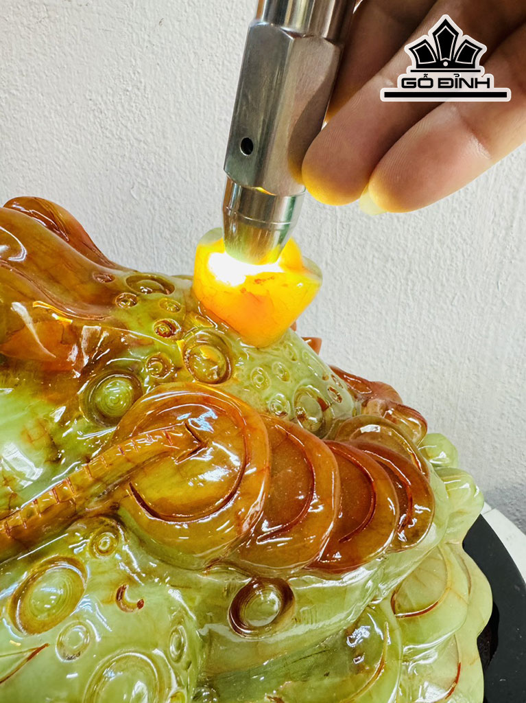 Thiềm Thừ Đá Mã Não Cao 20 Ngang 20 Sâu 25 (cm) 10,5kg