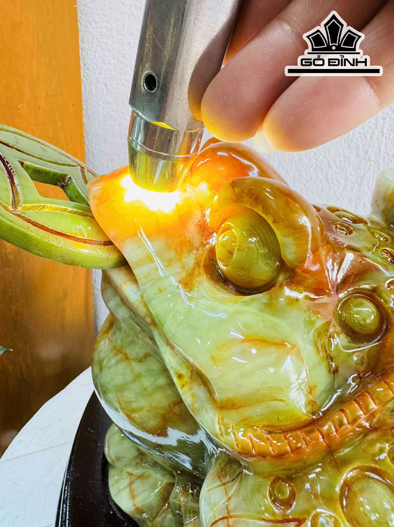 Thiềm Thừ Đá Mã Não Cao 20 Ngang 20 Sâu 25 (cm) 10,5kg