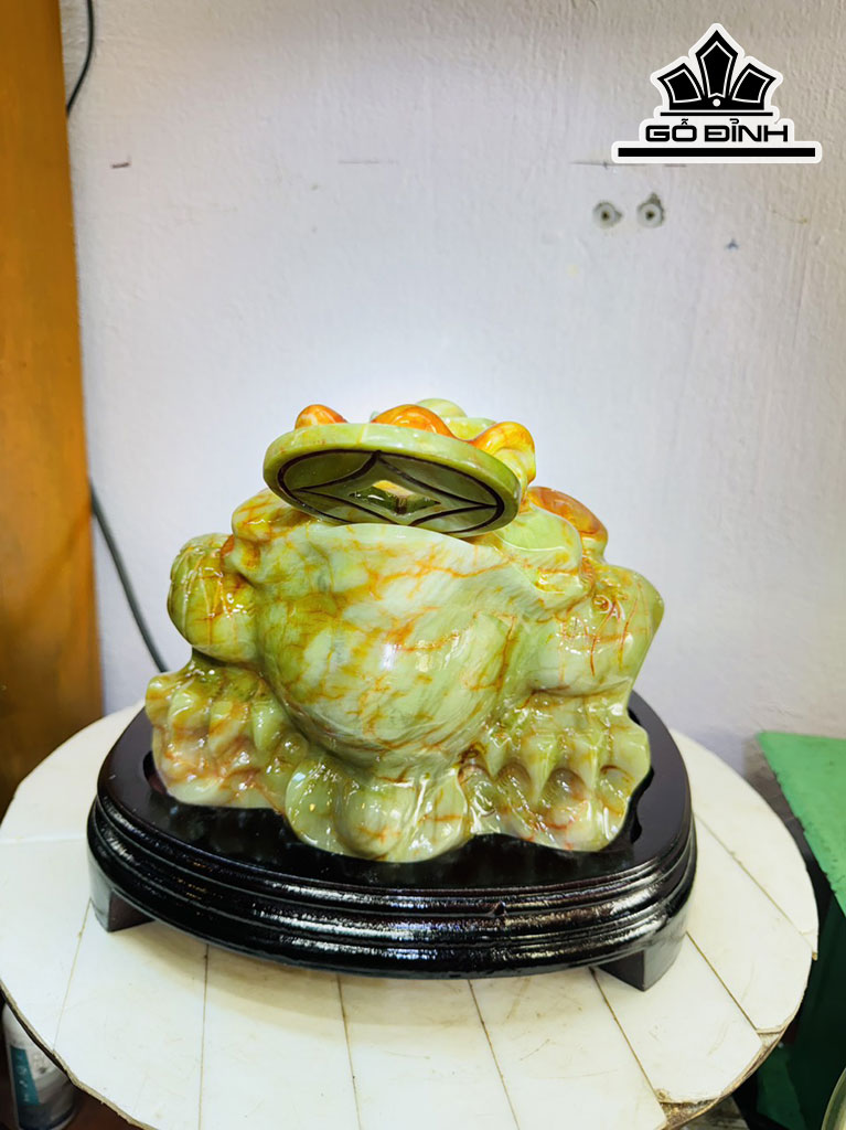 Thiềm Thừ Đá Mã Não Cao 20 Ngang 20 Sâu 25 (cm) 10,5kg