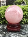 Bi Cầu Đá Thạch Anh Hồng Brazil Đường Kính Hạt 19 (cm) 9,8kg