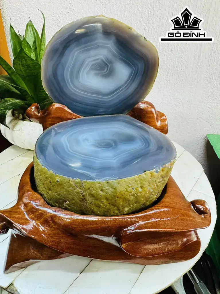 Bát Tụ Bảo Đá Mã Não Cao 26 Ngang 16 (cm) 6,5kg