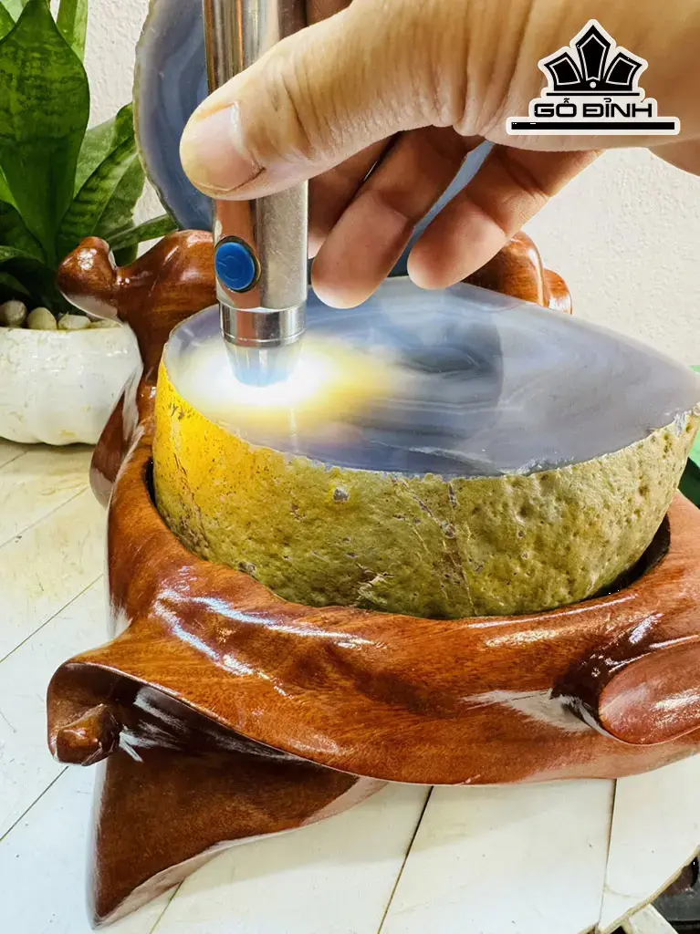 Bát Tụ Bảo Đá Mã Não Cao 26 Ngang 16 (cm) 6,5kg