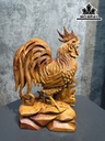 Tượng Nhất Kê Gỗ Hương Cao 43 Ngang 28 Sâu 13 (cm)