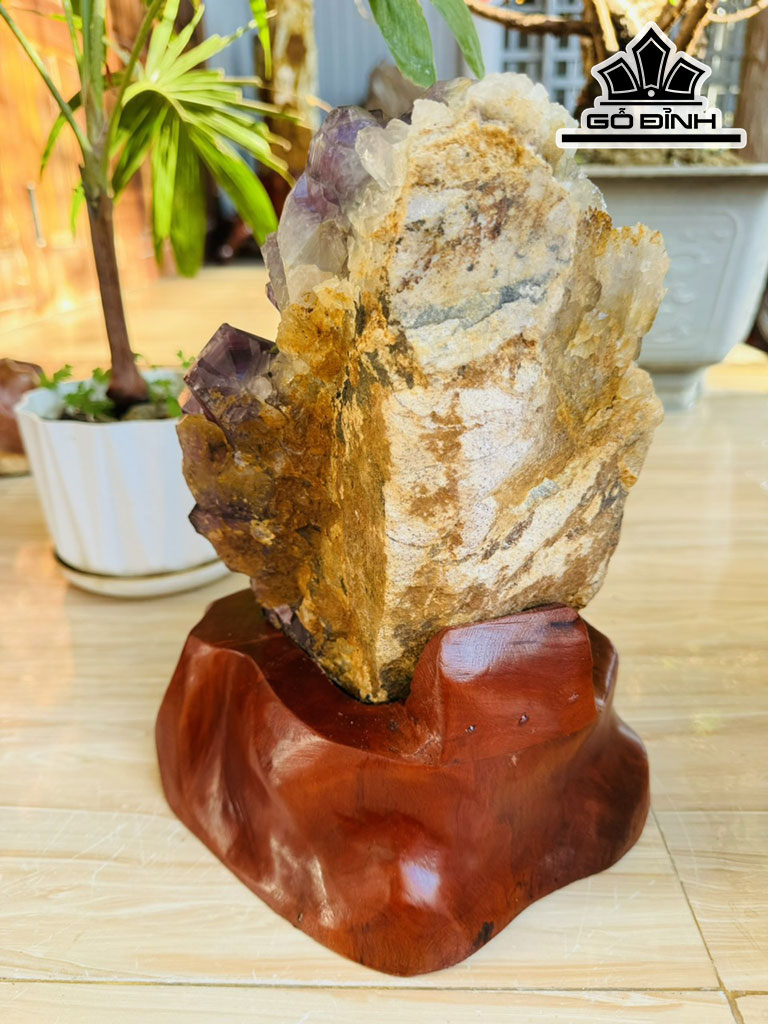 Tinh Thể Đá Thạch Anh Tím Cao 30 Ngang 17 (cm)  7,8kg