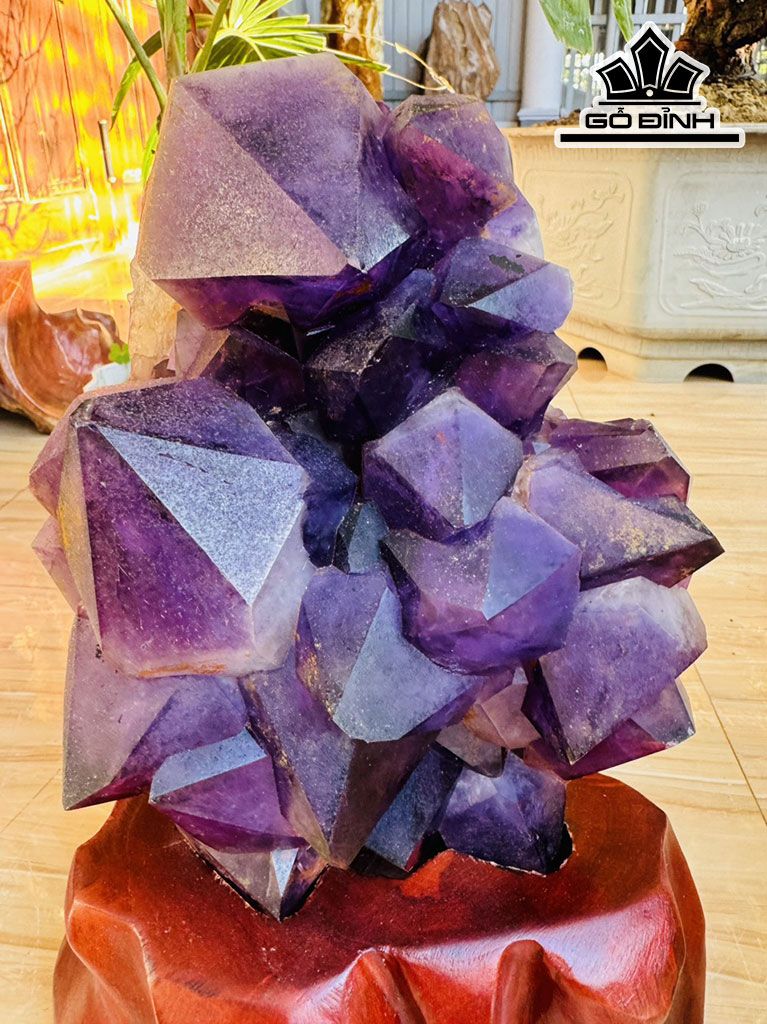 Tinh Thể Đá Thạch Anh Tím Cao 30 Ngang 17 (cm)  7,8kg