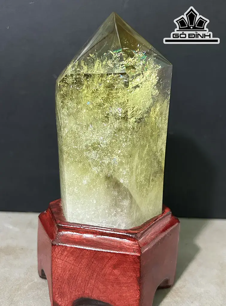 Trụ Đá Thạch Anh vàng Khói Cao 12 (cm) 350g