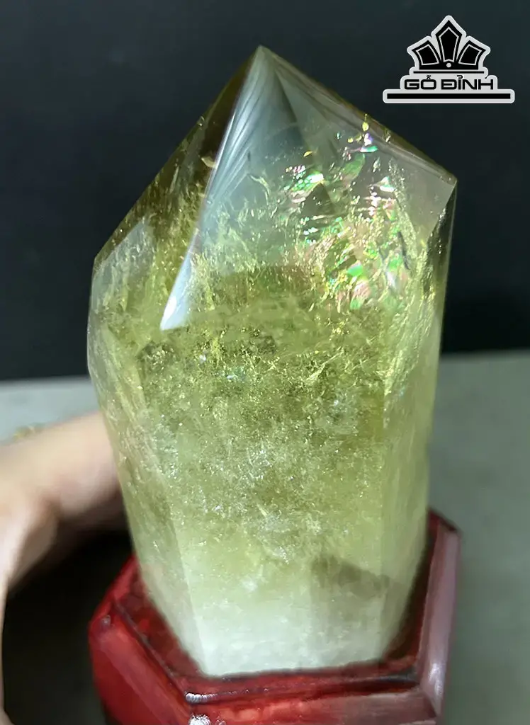 Trụ Đá Thạch Anh vàng Khói Cao 12 (cm) 350g