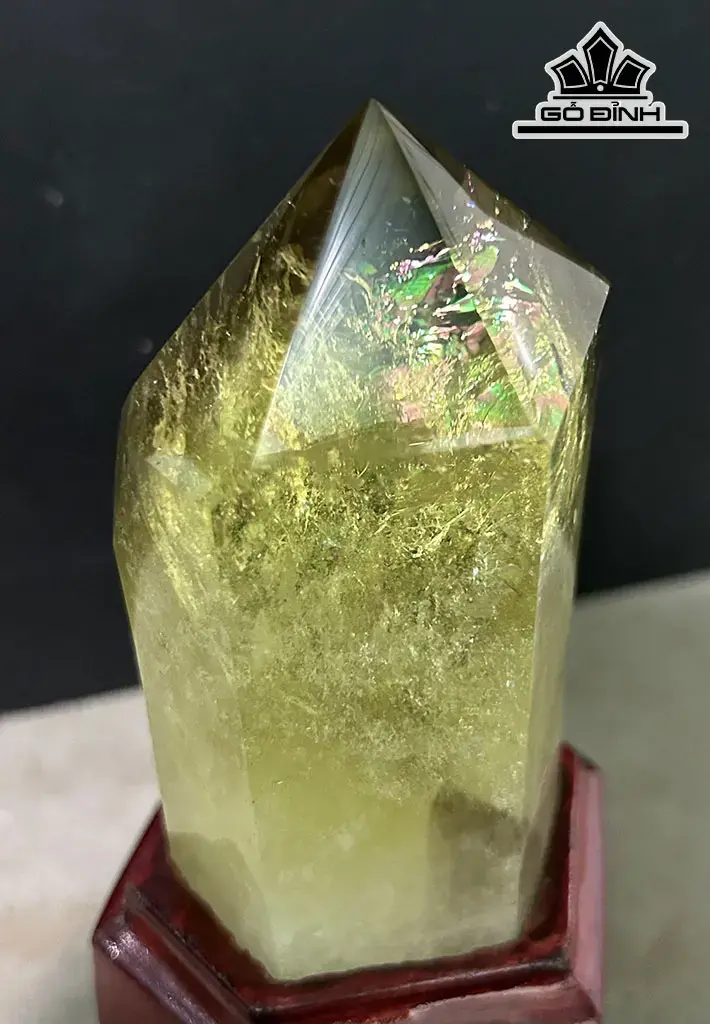 Trụ Đá Thạch Anh vàng Khói Cao 12 (cm) 350g