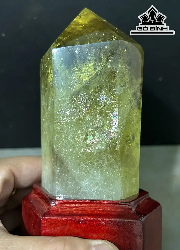 Trụ Đá Thạch Anh vàng Khói Cao 12 (cm) 350g