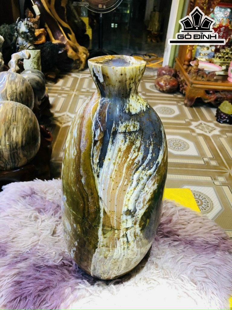 Tác Phẩm Bình Phú Quý Đá Mã Não Cao 40 Đường Kính 18 (cm) 15,5kg