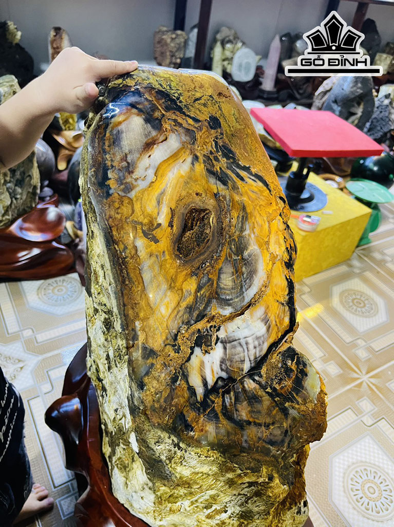 Tác Phẩm Gỗ Hóa Ngọc Cao 73 Ngang 35 (cm ) 62kg