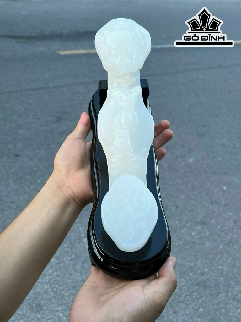 Gậy Như Ý Đá Bạch Ngọc Ngang 40 (cm)