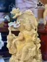 Tượng Mẹ Quan Âm Tọa Đài Sen Cao 70 Ngang 30 (cm)  20kg