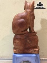 Tượng Mèo Gỗ Hương Cao 47 Ngang 26 Sâu 15 (cm)