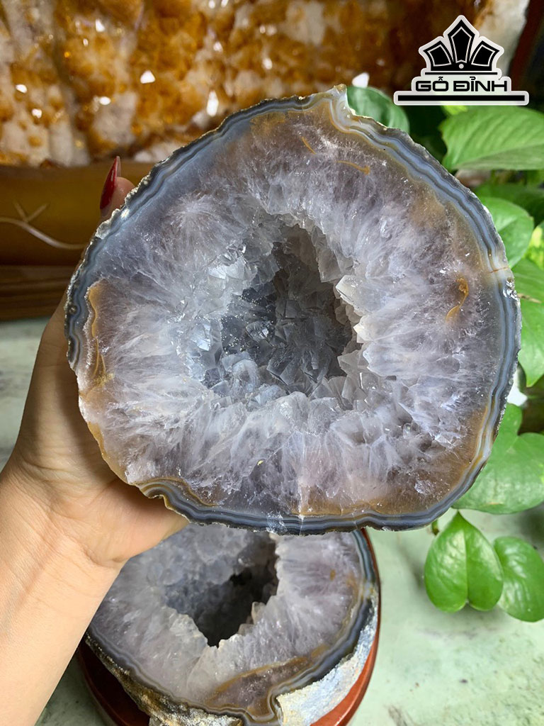 Bát Tụ Bảo Đá Mã Não Cao 18 Ngang 16 Sâu 18 (cm) 2,6kg