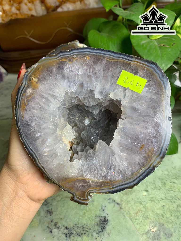 Bát Tụ Bảo Đá Mã Não Cao 18 Ngang 16 Sâu 18 (cm) 2,6kg