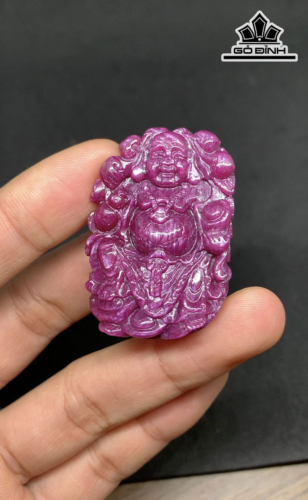 Mặt Dây Chuyền Tượng Di Lặc Đá Ruby