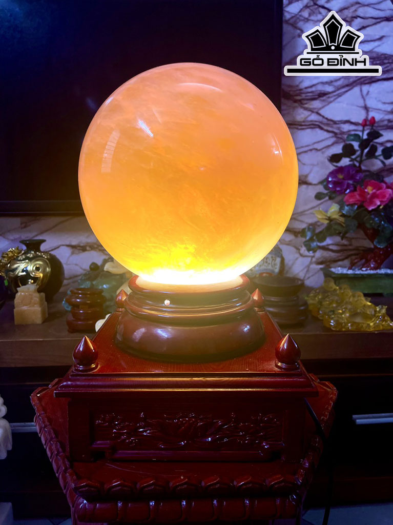 Bi Cầu Thủy Tinh Vàng Đường Kính Hạt 20 (cm) 14,2kg