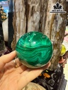 Bi Cầu Đá Khổng Tước (Malachite) Đường Kính Hạt 7 (cm) 717g