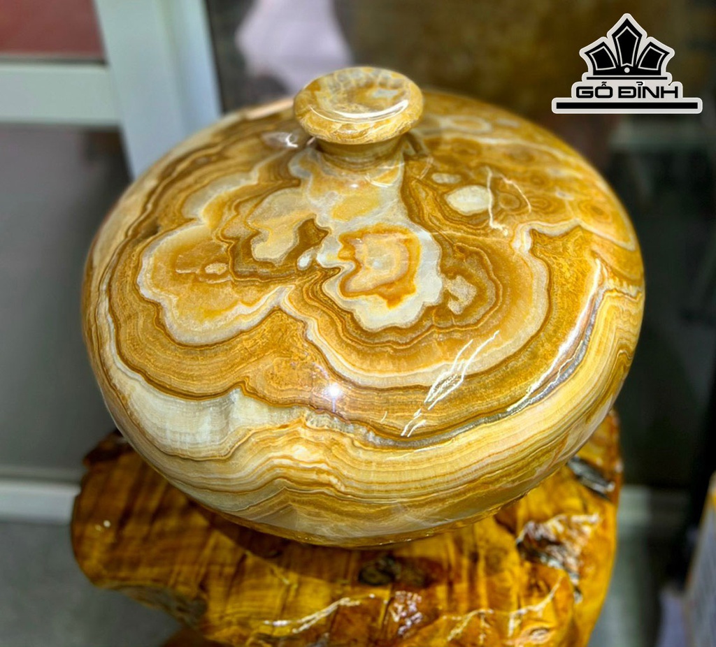 Bình Phú Quý Đá Canxit Nu Hoa Cao 32 Đường Kính 40 (cm) 56kg