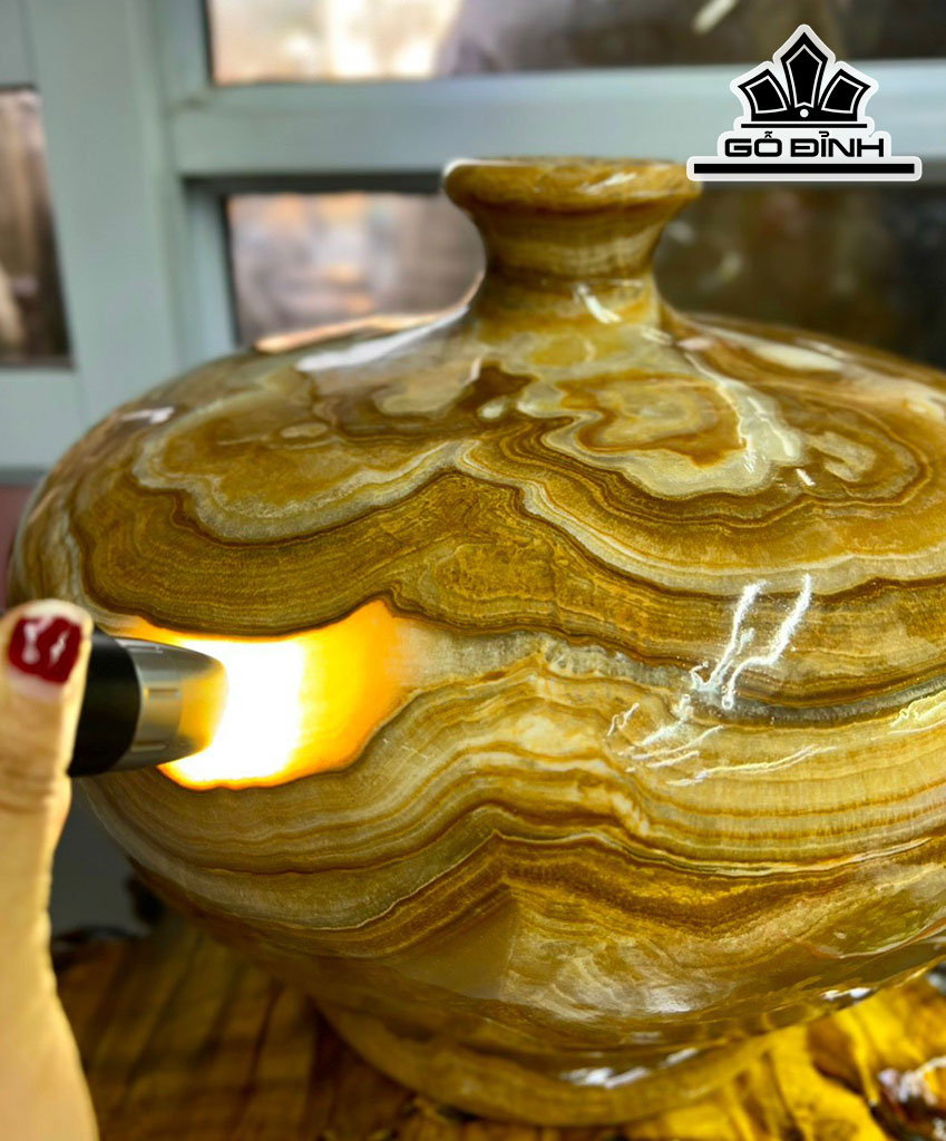 Bình Phú Quý Đá Canxit Nu Hoa Cao 32 Đường Kính 40 (cm) 56kg