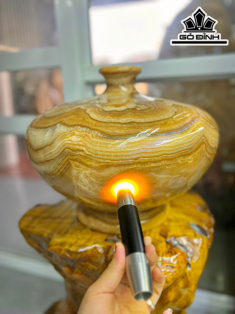 Bình Phú Quý Đá Canxit Nu Hoa Cao 32 Đường Kính 40 (cm) 56kg