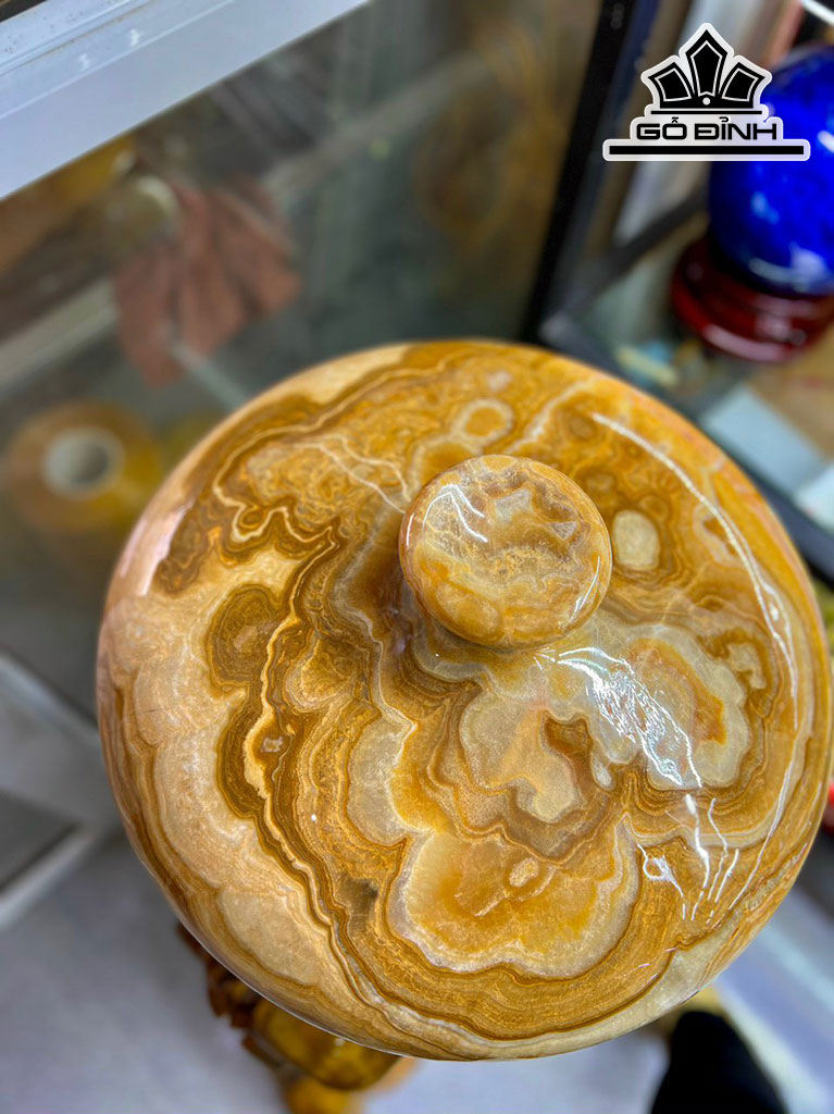 Bình Phú Quý Đá Canxit Nu Hoa Cao 32 Đường Kính 40 (cm) 56kg