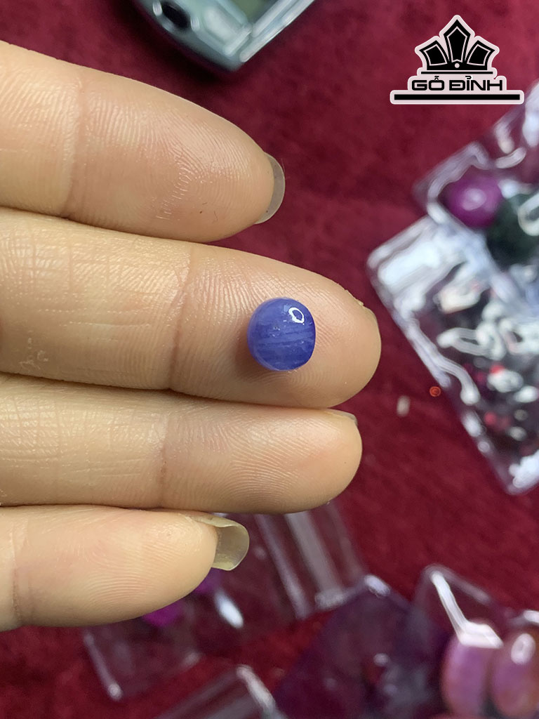 Viên Đá Sapphire Cao 4,3 Ngang 7 Sâu 7,6 (mm) 2,95cts