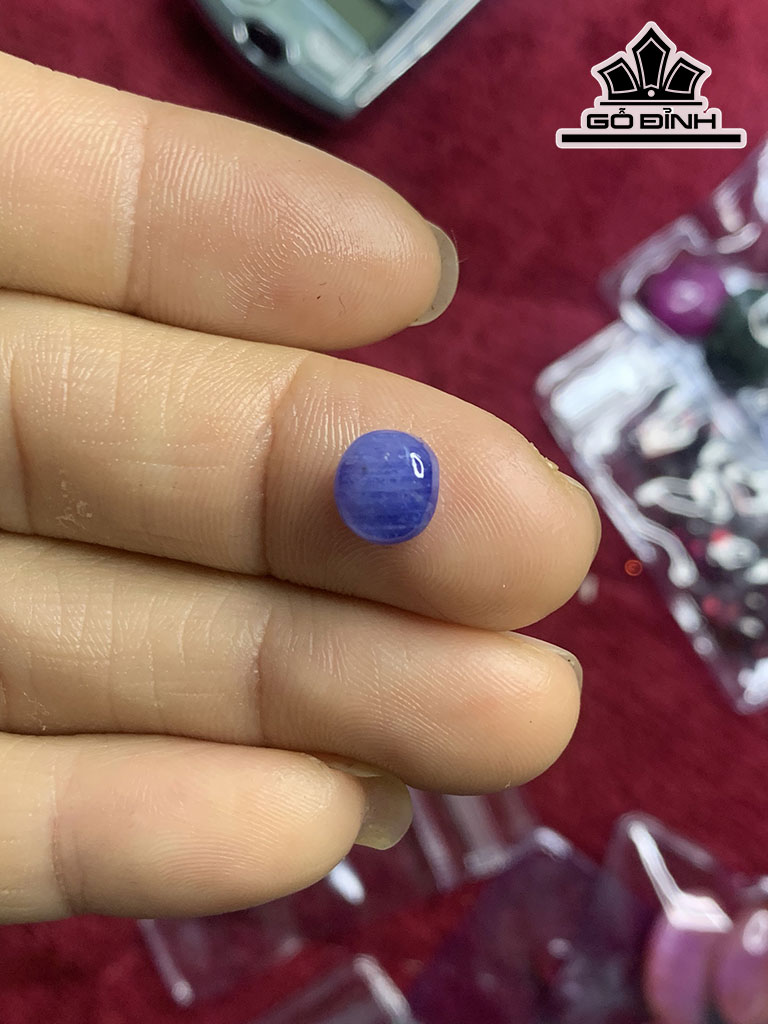 Viên Đá Sapphire Cao 4,3 Ngang 7 Sâu 7,6 (mm) 2,95cts