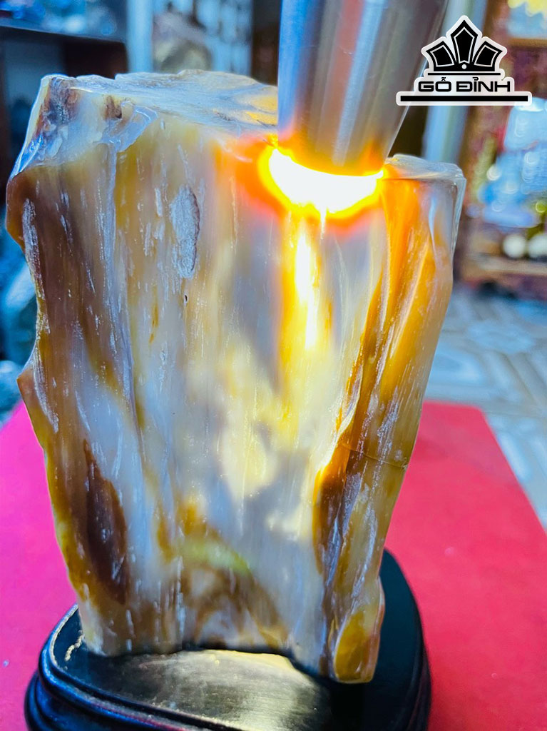 Tác Phẩm Gỗ Hóa Ngọc Cao 19 (cm) 1,3kg