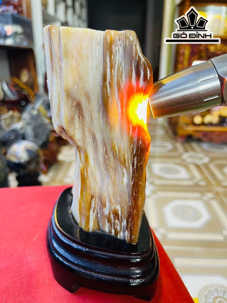 Tác Phẩm Gỗ Hóa Ngọc Cao 19 (cm) 1,3kg