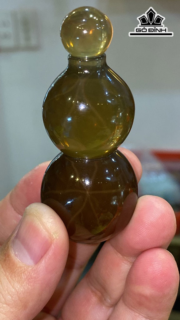 Hồ Lô Đá Thạch Anh Vàng Sao Cao 69 Ngang 28,8 Sâu 24 (mm) 53,8g