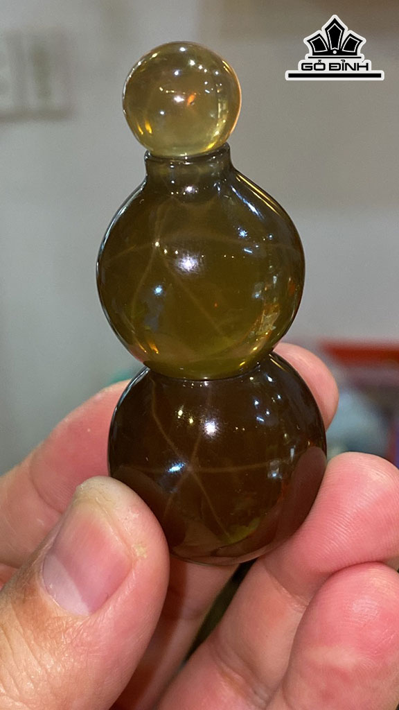 Hồ Lô Đá Thạch Anh Vàng Sao Cao 69 Ngang 28,8 Sâu 24 (mm) 53,8g