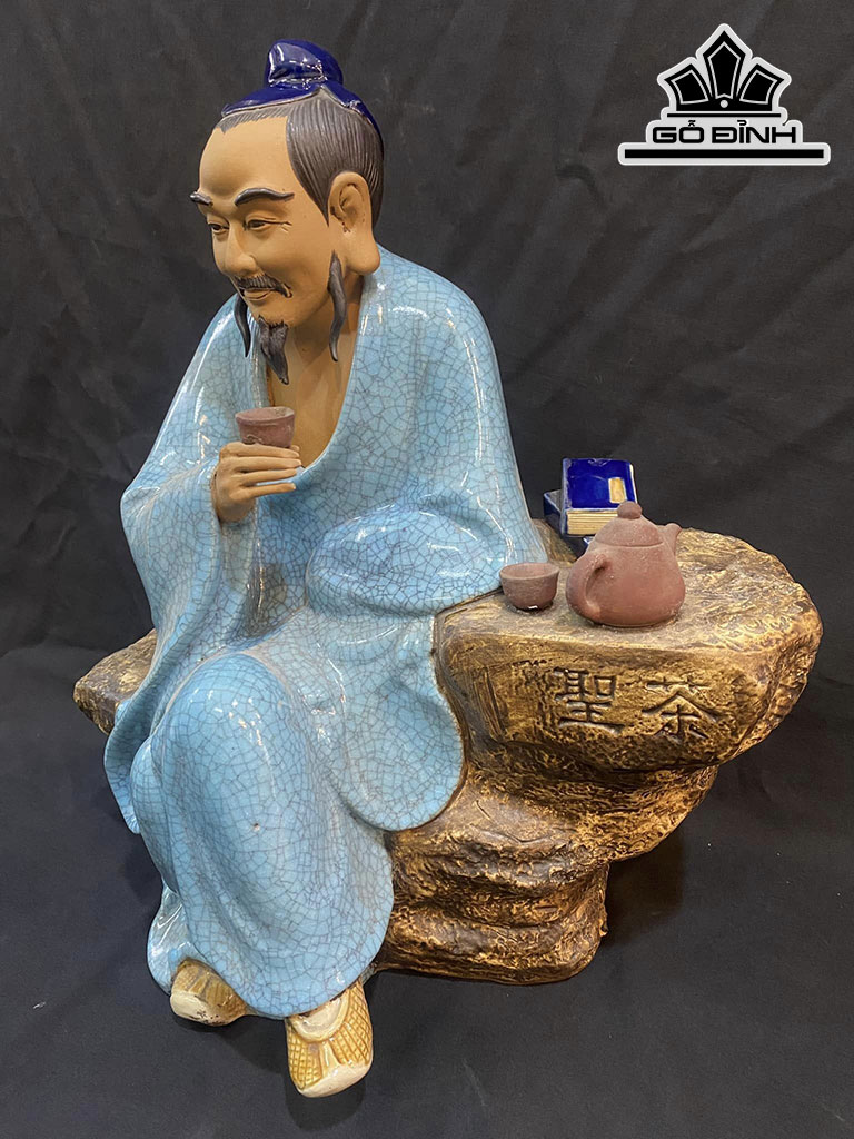 Tượng Thần Trà Gốm Phật Sơn Cao 38 Ngang 34  (cm)